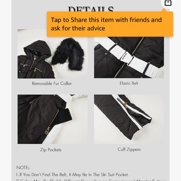 Yousify women’s ski jumpsuit - Picture 4 of 4